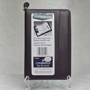 Cambridge Day Planner 90s New Ruler Card Holder Calendar Note Book Maroon